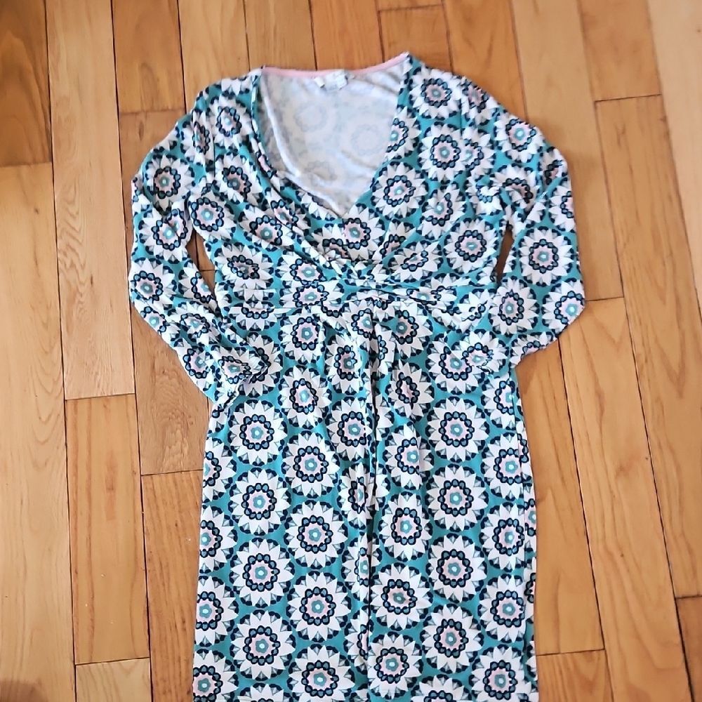 Boden Geometric Floral Dress